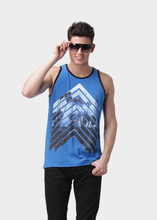 针织纯棉男背心